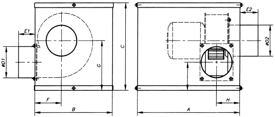 Dimensions modles Aluminium ventilateur CMP