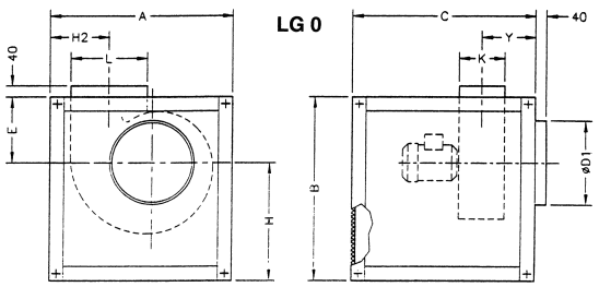Dimensions avec orientation LG 0
